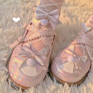 Lilause Cat Ear Lolita Mary Janes Shoes | Women Flat Pump Wedge Heels Cosplay